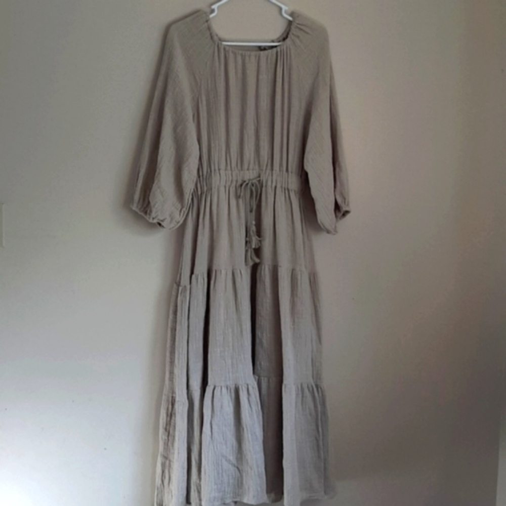 Crescent Cotton Maxi Dress